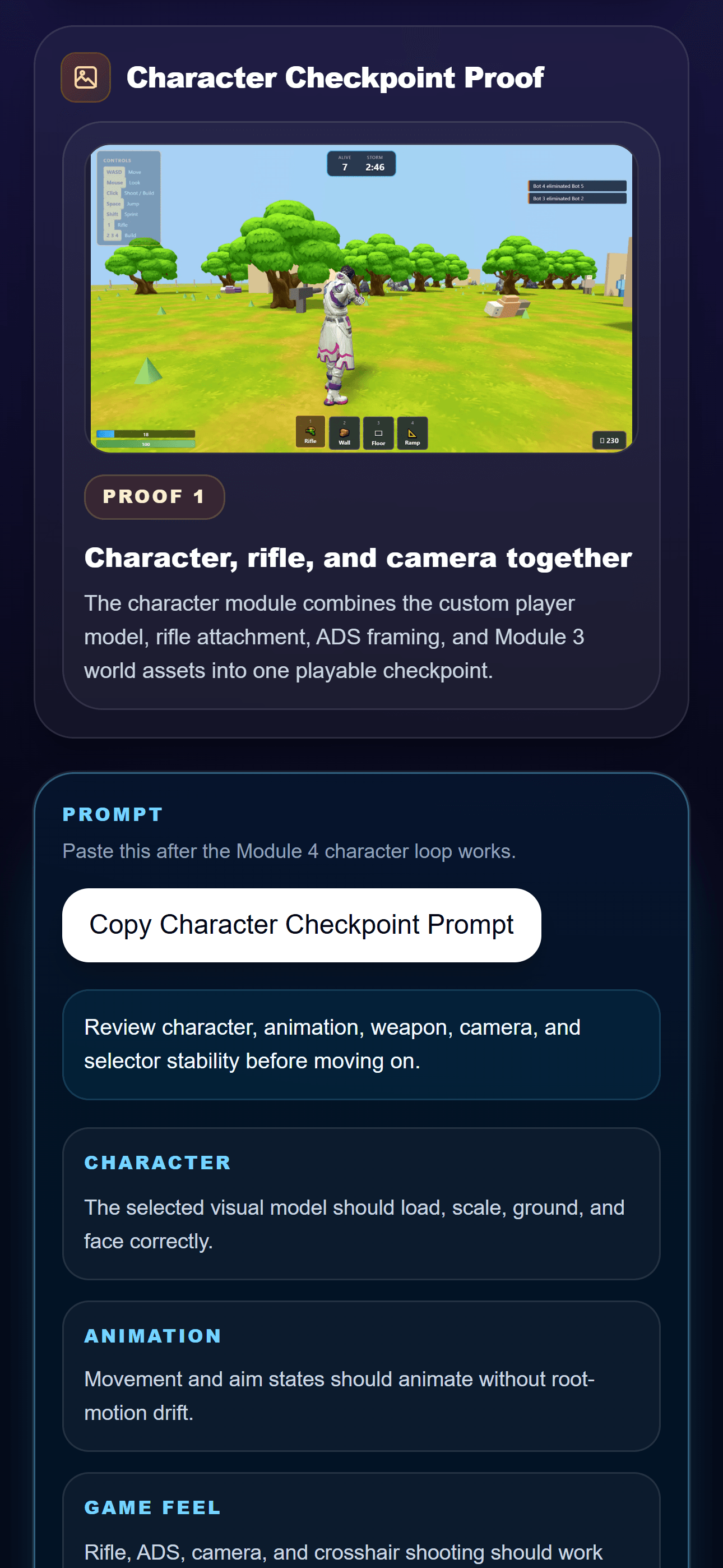 Inside a lesson — Build Lab app screen
