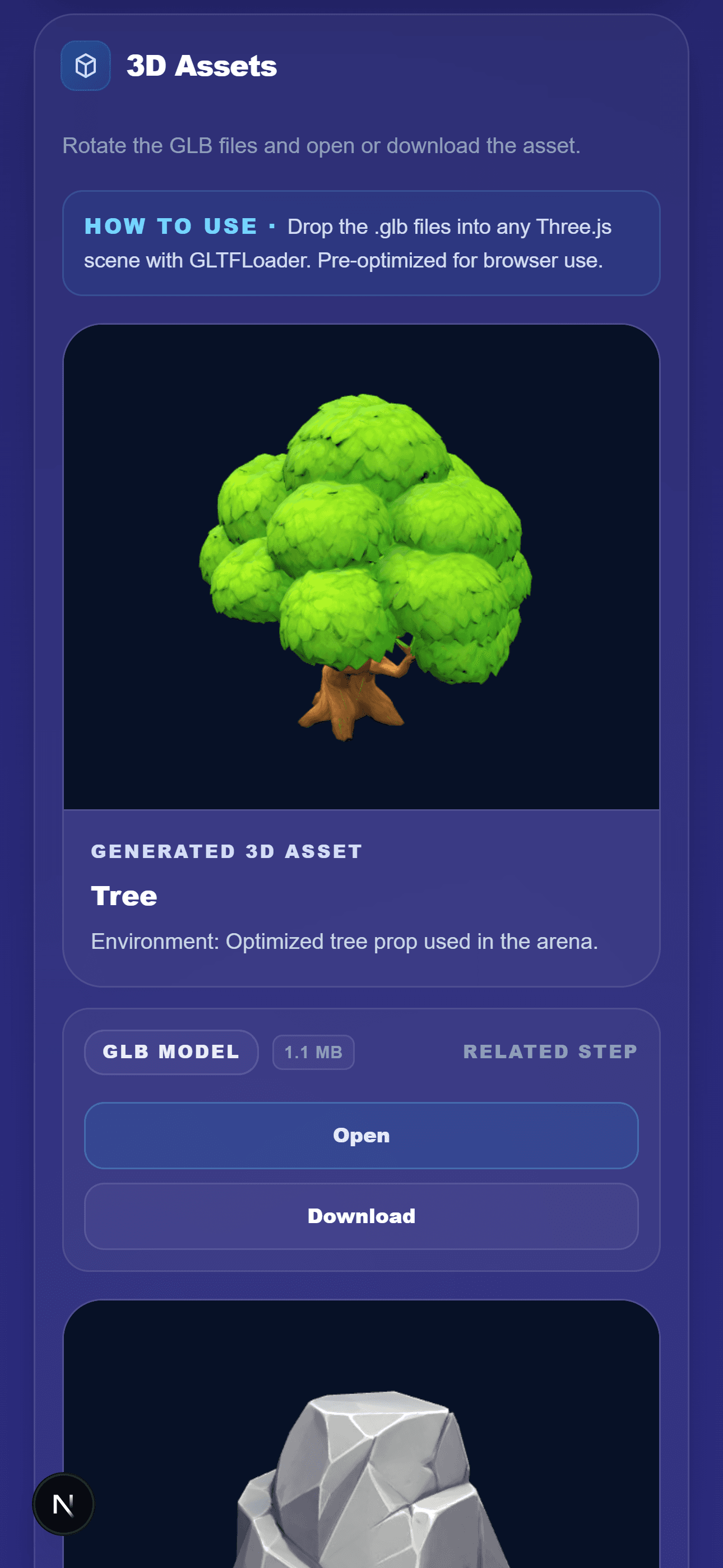 The asset vault — Build Lab app screen